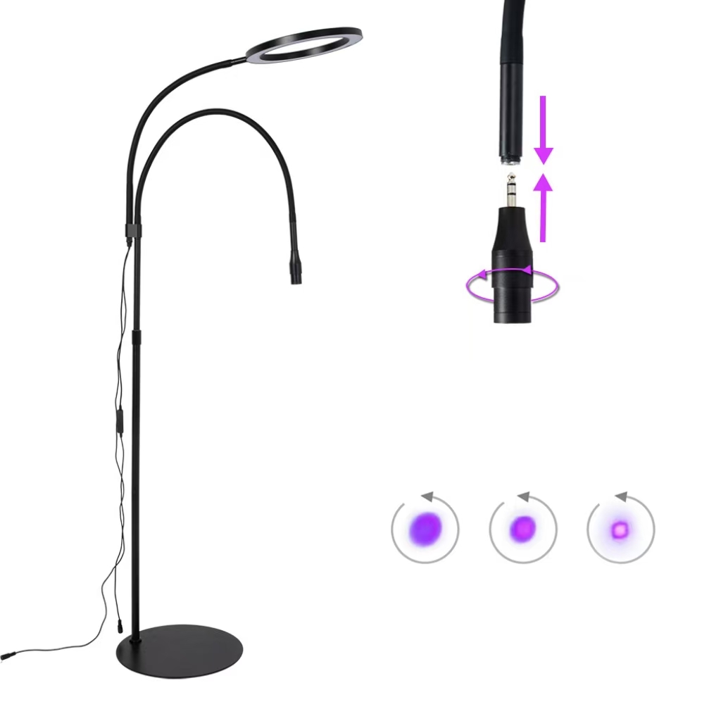 Floor-standing eyelash extension UV curing lamp