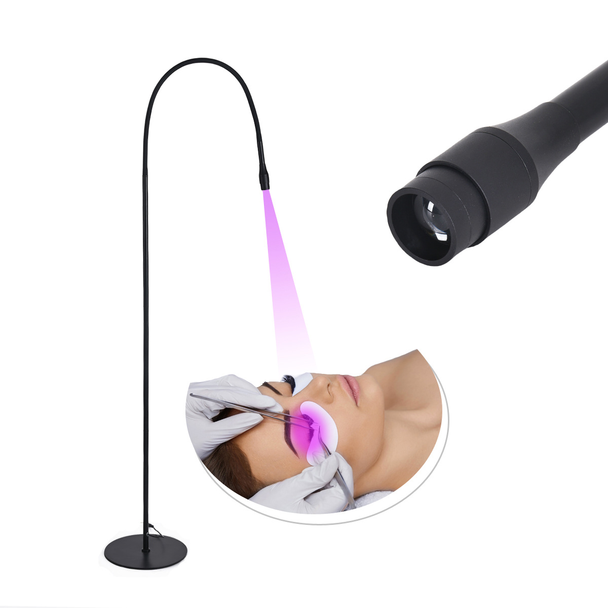 Eyelash extension UV glue curing lamp